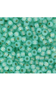 Miyuki rocailles Perlen 8/0 - Dyed sea green silver lined alabaster 8-571